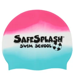 Sporti Safesplash Swim School Multi Color Silicone Swim Cap 14 Sporti Safesplash Swim School Multi Color Silicone Swim Cap -Swimwear Outlet 8649120907432 pinkbluetiedyemulti