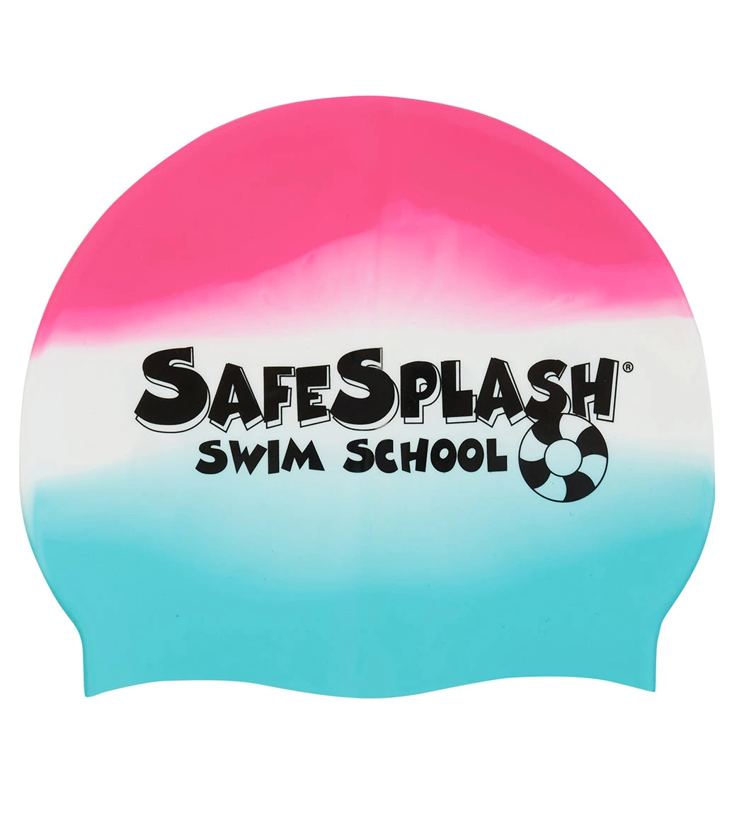 Sporti Safesplash Swim School Multi Color Silicone Swim Cap 4 Sporti Safesplash Swim School Multi Color Silicone Swim Cap - Image 2