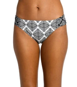 La Blanca Women's Oasis Tile Side Shirred Hipster Bikini Bottom 12 La Blanca Women's Oasis Tile Side Shirred Hipster Bikini Bottom -Swimwear Outlet 8649212952744 blackwhite