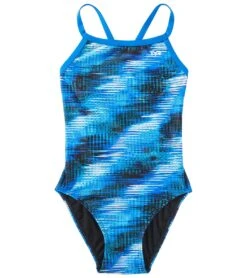 TYR Girls' Surge Diamondfit One Piece Swimsuit 37 TYR Girls' Surge Diamondfit One Piece Swimsuit -Swimwear Outlet 8649263317160 blue