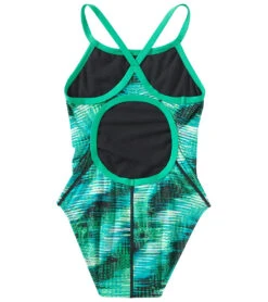 TYR Girls' Surge Diamondfit One Piece Swimsuit 39 TYR Girls' Surge Diamondfit One Piece Swimsuit -Swimwear Outlet 8649263317160 green 2a