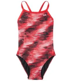 TYR Girls' Surge Diamondfit One Piece Swimsuit 33 TYR Girls' Surge Diamondfit One Piece Swimsuit -Swimwear Outlet 8649263317160 red
