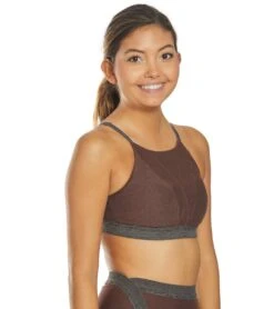 PrAna Elisha Yoga Sports Bra -Swimwear Outlet 8649269149864 cocoa 3a