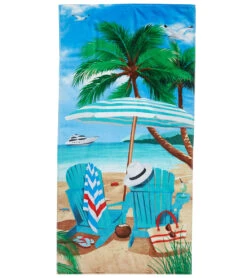 Dohler Beach Chairs And Palms Beach Towel 30”X 60” -Swimwear Outlet 8650050207912 2t