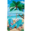 Dohler Beach Chairs And Palms Beach Towel 30”X 60” 1 Dohler Beach Chairs And Palms Beach Towel 30”X 60” -Swimwear Outlet 8650050207912 multicolor 1a