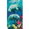 Dohler Florida Manatees Beach Towel 30" X 60" 1 Dohler Florida Manatees Beach Towel 30" X 60" -Swimwear Outlet 8650053910696 multi 1a