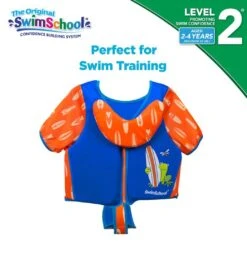 Aqua Leisure Kids' Deluxe Swim Trainer Vest With Collar 26 Aqua Leisure Kids' Deluxe Swim Trainer Vest With Collar -Swimwear Outlet 8650054041768 blueorange 5a