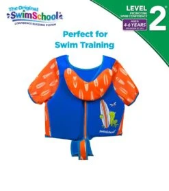 Aqua Leisure Kids' Deluxe Swim Trainer Vest With Collar 27 Aqua Leisure Kids' Deluxe Swim Trainer Vest With Collar -Swimwear Outlet 8650054041768 blueorange 6a