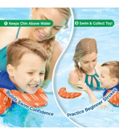 Aqua Leisure Kids' Deluxe Swim Trainer Vest With Collar 29 Aqua Leisure Kids' Deluxe Swim Trainer Vest With Collar -Swimwear Outlet 8650054041768 blueorange 8a