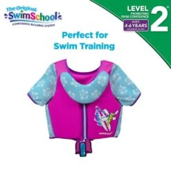 Aqua Leisure Kids' Deluxe Swim Trainer Vest With Collar 39 Aqua Leisure Kids' Deluxe Swim Trainer Vest With Collar -Swimwear Outlet 8650054041768 pinkblue 6a