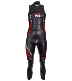 Blueseventy Men's 2024 Reaction Sleeveless Tri Wetsuit -Swimwear Outlet 8650062004392 black