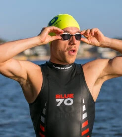 Blueseventy Men's 2024 Reaction Sleeveless Tri Wetsuit -Swimwear Outlet 8650062004392 black 5a