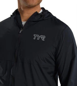 TYR Men's Atlas Windbreaker -Swimwear Outlet 8650073571496 black 5a