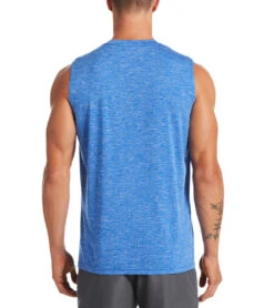 Nike Men's Heather Sleeveless Hydroguard -Swimwear Outlet 8650078257320 laserblue 2a