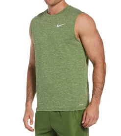 Nike Men's Heather Sleeveless Hydroguard -Swimwear Outlet 8650078257320 treeline