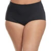 Maxine Plus Size High Waisted Bikini Bottom -Swimwear Outlet 8650090840232 black 1a