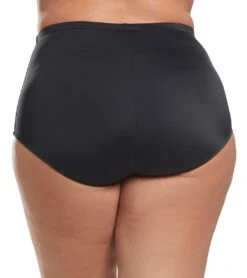 Maxine Plus Size High Waisted Bikini Bottom 12 Maxine Plus Size High Waisted Bikini Bottom -Swimwear Outlet 8650090840232 black 3a