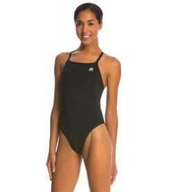 A3 Performance Female X-Back Solid Poly One Piece Swimsuit 33 A3 Performance Female X-Back Solid Poly One Piece Swimsuit -Swimwear Outlet 8650155393192 black 2a