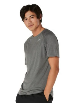 Speedo Men's Short Sleeve Swim Shirt 34 Speedo Men's Short Sleeve Swim Shirt -Swimwear Outlet 8650184097960 volcanicash