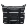 ALOHA Pinstripe Zipper Beach Tote 1 ALOHA Pinstripe Zipper Beach Tote -Swimwear Outlet 8650496114856 whiteblack
