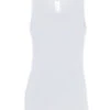 SwimOutlet Girl's Ribbed Neck Tank Top -Swimwear Outlet 8650734174376 white 1a
