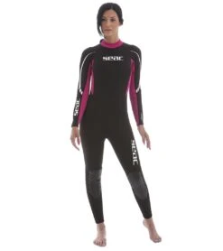 Seac USA Women's 2.2mm Relax Full Wetsuit -Swimwear Outlet 8650788208808 blackpurple