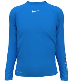 Nike Girls' Charms Long Sleeve Hydroguard (Big Kid) 35 Nike Girls' Charms Long Sleeve Hydroguard (Big Kid) -Swimwear Outlet 8650791125160 photoblue 5a