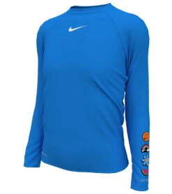 Nike Girls' Charms Long Sleeve Hydroguard (Big Kid) 36 Nike Girls' Charms Long Sleeve Hydroguard (Big Kid) -Swimwear Outlet 8650791125160 photoblue 6a
