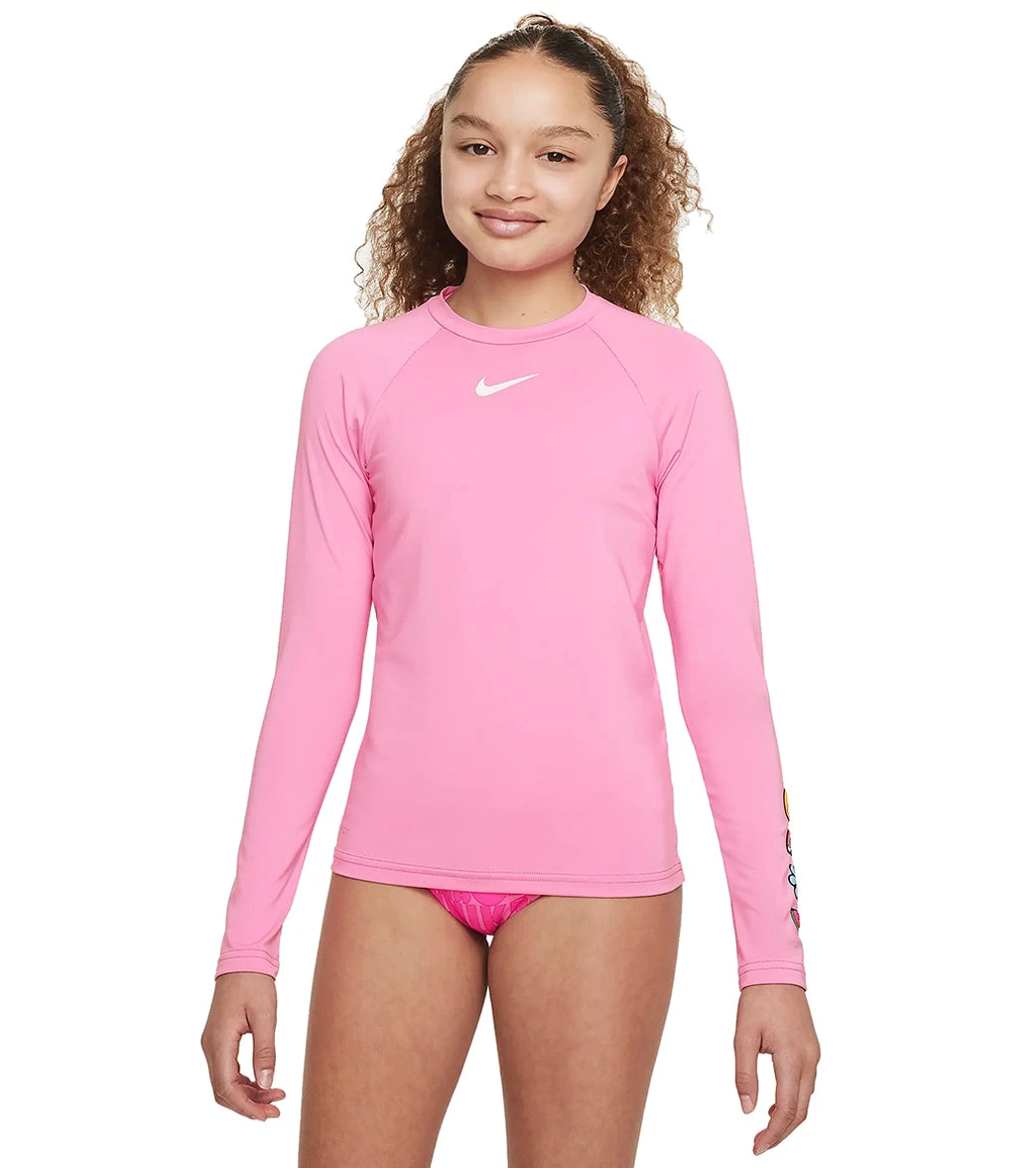 Nike Girls' Charms Long Sleeve Hydroguard (Big Kid) 11 Nike Girls' Charms Long Sleeve Hydroguard (Big Kid) - Image 9