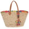 Sun N Sand Natural Straw Magnetic Snap Shoulder Tote Bag II -Swimwear Outlet 8650905387176 multi 1a