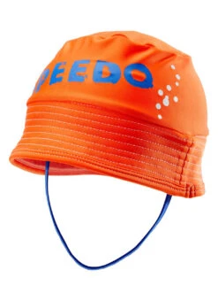 Speedo Boys' UV Bucket Hat (Infant-3yrs) -Swimwear Outlet 8650941956264 orangecrush 1a