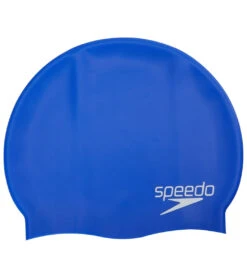 Speedo Youth Elastomeric Solid Silicone Cap -Swimwear Outlet 8650965778600 blue