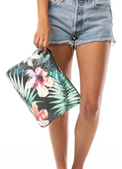 ALOHA Hibiscus Palm Mid Swim Pouch
