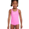 Nike Girls' Essential Racerback One Piece Swimsuit (Little Kid) 2 Nike Girls' Essential Racerback One Piece Swimsuit (Little Kid) -Swimwear Outlet 8651132371112 pinkspell 1a