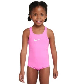Nike Girls' Essential Racerback One Piece Swimsuit (Little Kid) 28 Nike Girls' Essential Racerback One Piece Swimsuit (Little Kid) -Swimwear Outlet 8651132371112 pinkspell