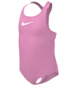 Nike Girls' Essential Racerback One Piece Swimsuit (Little Kid) 25 Nike Girls' Essential Racerback One Piece Swimsuit (Little Kid) -Swimwear Outlet 8651132371112 pinkspell 4a
