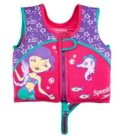 Speedo Girls' Learn To Swim Printed Neoprene Swim Vest (2yrs-6yrs) -Swimwear Outlet 8651164975272 berrygrape