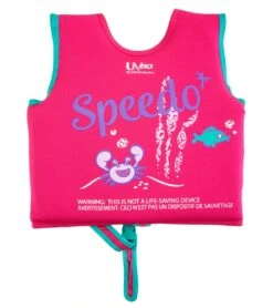 Speedo Girls' Learn To Swim Printed Neoprene Swim Vest (2yrs-6yrs) -Swimwear Outlet 8651164975272 berrygrape 2a