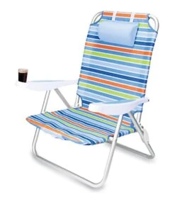 Picnic Time Monaco Beach Chair -Swimwear Outlet 8651193647272 bluestripe