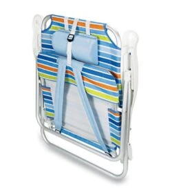 Picnic Time Monaco Beach Chair -Swimwear Outlet 8651193647272 bluestripe 2a