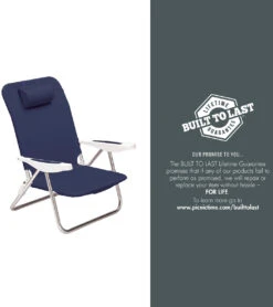 Picnic Time Monaco Beach Chair -Swimwear Outlet 8651193647272 navy 7a