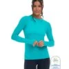 Bloq UV Women's 24/7 Long Sleeve UPF 50 Sun Shirt 1 Bloq UV Women's 24/7 Long Sleeve UPF 50 Sun Shirt -Swimwear Outlet 8651257741480 caribbeanblue