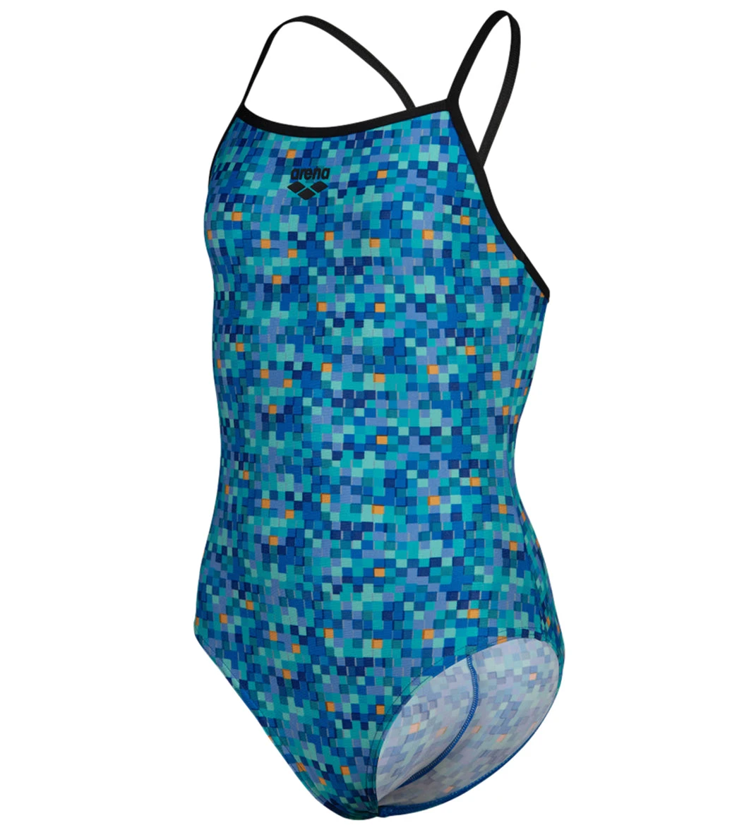 Arena Girls' Pooltiles Printed Lightdrop Back One Piece Swimsuit (Little Kid, Big Kid) 4 Arena Girls' Pooltiles Printed Lightdrop Back One Piece Swimsuit (Little Kid, Big Kid) - Image 2