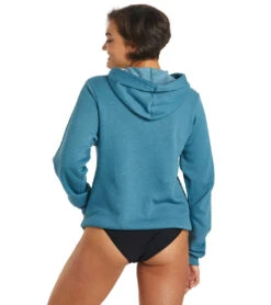 SwimOutlet Limited Edition Unisex Hoodie -Swimwear Outlet 8651275632808 heatherdeepteal 3a