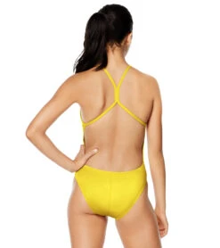 Speedo Pride Women's Graphic One Back One Piece Swimsuit -Swimwear Outlet 8651286511784 blazingyellow 2a