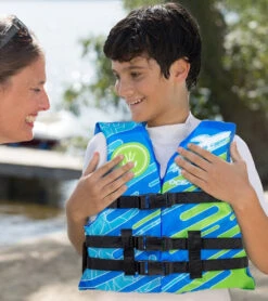 Aqua Leisure Kids' USCGA 3 Buckle Personal Flotation Device (50-90 Lbs.) 30 Aqua Leisure Kids' USCGA 3 Buckle Personal Flotation Device (50-90 Lbs.) -Swimwear Outlet 8651298439336 blue 1a