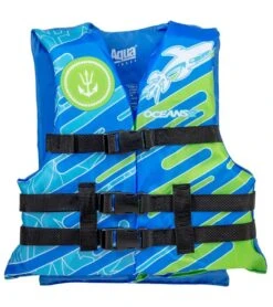 Aqua Leisure Kids' USCGA 3 Buckle Personal Flotation Device (50-90 Lbs.) 31 Aqua Leisure Kids' USCGA 3 Buckle Personal Flotation Device (50-90 Lbs.) -Swimwear Outlet 8651298439336 blue 2a