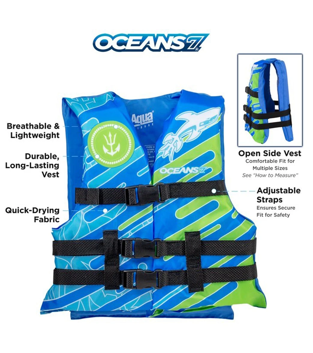 Aqua Leisure Kids' USCGA 3 Buckle Personal Flotation Device (50-90 Lbs.) 14 Aqua Leisure Kids' USCGA 3 Buckle Personal Flotation Device (50-90 Lbs.) - Image 12