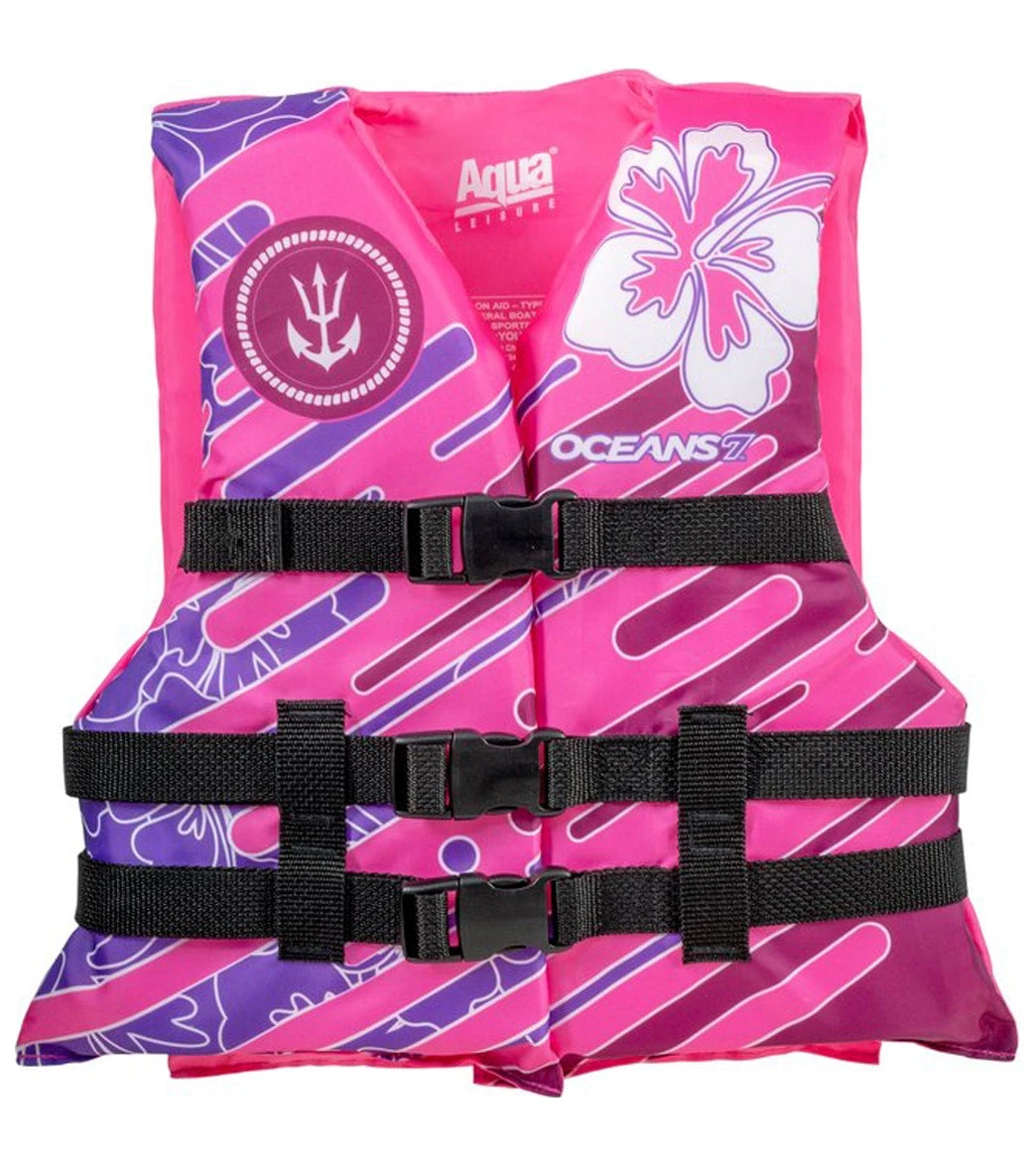 Aqua Leisure Kids' USCGA 3 Buckle Personal Flotation Device (50-90 Lbs.) 4 Aqua Leisure Kids' USCGA 3 Buckle Personal Flotation Device (50-90 Lbs.) - Image 2