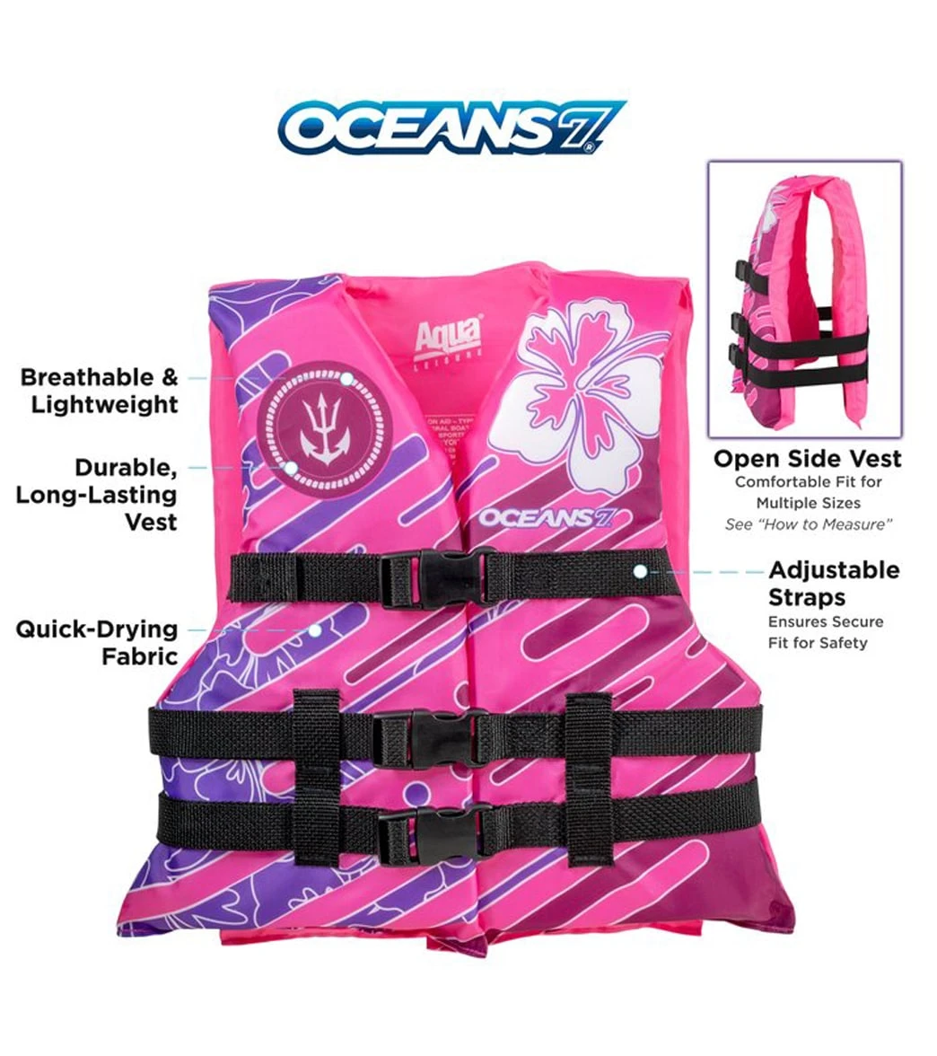 Aqua Leisure Kids' USCGA 3 Buckle Personal Flotation Device (50-90 Lbs.) 5 Aqua Leisure Kids' USCGA 3 Buckle Personal Flotation Device (50-90 Lbs.) - Image 3